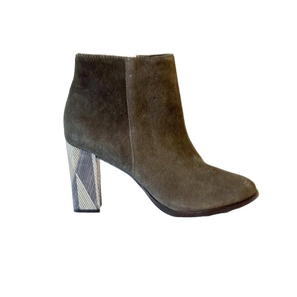 Matisse METRIC Ankle Boot Geo Stripe Gray Suede 8.5 - Picture 1 of 8